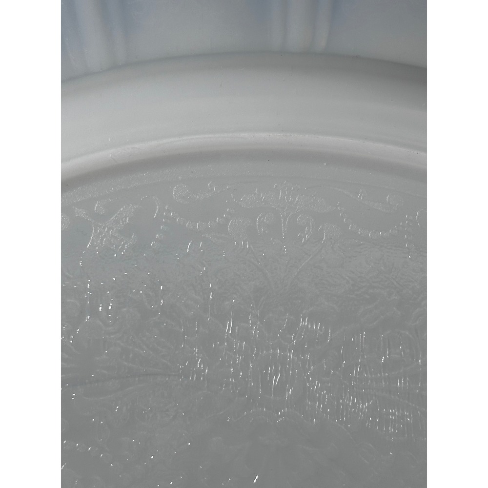 2 MacBeth-Evans Monax American Sweetheart etched Platters 13" Opalescent Glass - Picture 15 of 16